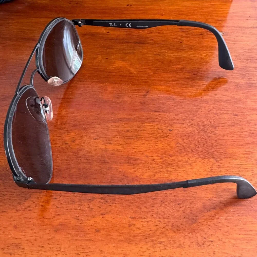 Ray-Ban RB3540 Aviator Sunglasses Matte Black 58mm w Case & Cloth Frames Only - Picture 4 of 13